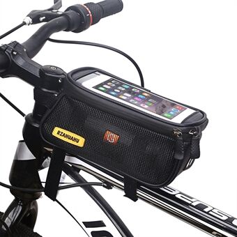 Bike Front Tube Breathable Mesh Speaker Bag Bicycle Cycling 7-inch Phone Touchscreen Storage Bag