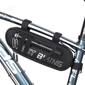 WEST BIKING YP0707270 1.3L Reflective Bicycle Frame Bag Top Tube Bag Waterproof Cycling Bag