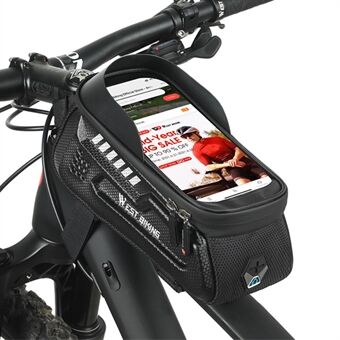 WEST BIKING YP0707273 Bicycle Top Tube Frame Bag Waterproof Mountain Bike Touch Screen Phone Bag