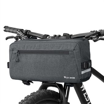 WEST BIKING 6.2L Bike Handlebar Bag Front Frame Bag Cycling Multifunction Shoulder Bag Saddle Bag Handbag with Detachable Shoulder Strap