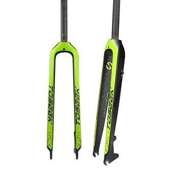 TOSEEK MTB Fork Full Carbon Fiber Bike Front Fork 26" Rigid Bicycle Fork Straight Tube