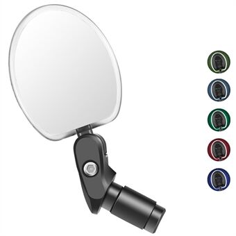 WEST BIKING USB Rechargeable Handlebar Mirror 360° Rotation Adjustable Rearview Mirror with LED Light