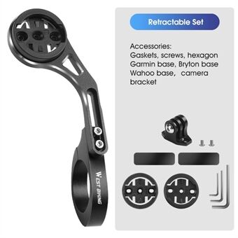 WEST BIKING YP0719308 Bicycle Computer Mount Holder Aluminum Alloy Bike Handlebar Computer Bracket for Garmin / Bryton / Wahoo