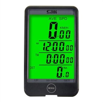 SUNDING LCD Display Bicycle Computer Bike Speedometer Cycling Odometer with Backlight