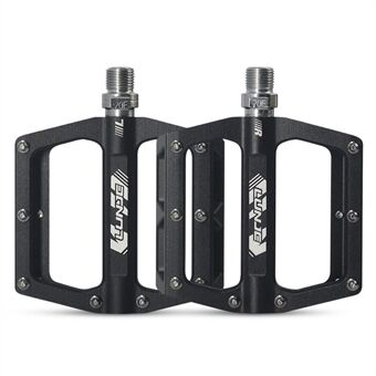 LUNJE XT-T002 One Pair Aluminum Alloy Bike Pedal Comfortable Mountain Bike Pedal Plate Anti-skid Bicycle Pedal Cycling Accessory