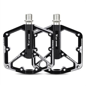 WEST BIKING YP0802096 1Pair Bicycle 3 Sealed Bearings Pedals for Bike, MTB CNC Aluminum Alloy Lightweight Pedals Waterproof Anti-Slip Pedals with 9 / 16" Spindle