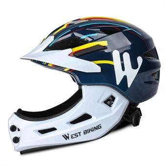 WEST BIKING Integrated Molding Kids Safety Helmet Adjustable Head Circumference Children Cycling Helmet