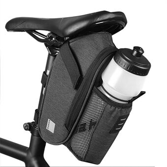 Bicycle Saddle Bag with Water Bottle Pocket Waterproof Bike Seat Bag with Kettle Pouch