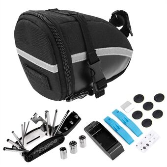 Bike Repair Tool Kits Portable Bike Bag 16-in-1 Multi Function Emergency All-in One Bike Tool