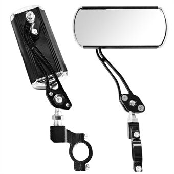 2Pcs Bike Rear View Mirror Rotatable Wide Angle Rear View Aluminum Alloy Safety Rearview Mirror