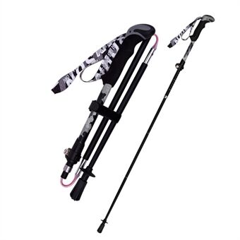 REBORNSUN Folding Carbon Fiber Trekking Pole Lightweight Ultra-Short 105-120cm Retractable Hiking Stick Outdoor Hiking Poles with Wrist Strap for Men and Women (Short Version)