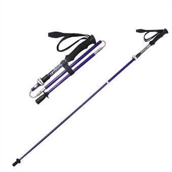 REBORNSUN 105-120cm Mountain Trekking Poles Anti-shock Carbon Fiber Collapsible 5-Section Foldable Walking Hiking Sticks