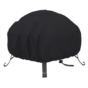 420D Oxford Cloth Waterproof Patio Fire Pit Cover Protector Outdoor Round Grill BBQ Stove Cover 127x61cm (50-inch)