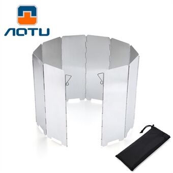 AOTU AT6344 10pcs Aluminum Alloy Outdoor Windshield for Barbecue Stove