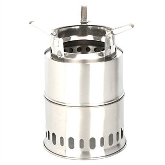 Portable Backpacking Stove Split Type Stainless Steel Camp Stove Outdoor Mini Picnic Cookware Equipment