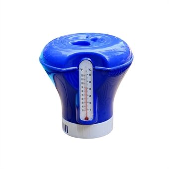 Float Cup Pool Spa Chlorine Tablet Float Dispenser Floater with Built-in F/C Display Thermometer