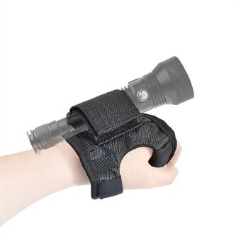 Flashlight Glove Holder Hands-Free Torch Holder Adjustable Hand Arm Mount Wrist Strap for 2.5-4cm Flashlight