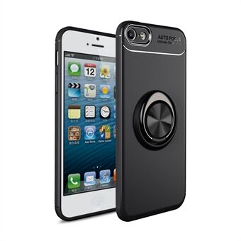 LENUO for iPhone SE/5s/5 inch Case [Metal Ring Bracket] TPU Case Built-in Magnetic Metal Sheet