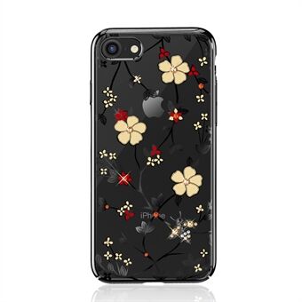 KAVARO Honeybee Series Rhinestone Flower Plated PC Case for iPhone 7/8/SE (2020)/SE (2022)