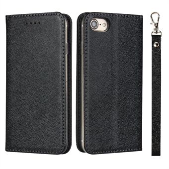 For iPhone 7 / 8 / SE (2020) / SE (2022) 4.7 inch Silk Texture Leather Wallet Stand Phone Case Cover