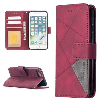 BF05 Geometric Texture Wallet Stand Leather Case for iPhone SE (2020)/SE (2022)/8/7 4.7 inch