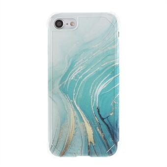 Marble Pattern IMD TPU Shell for iPhone 8/7/SE (2020)/SE (2022) Case Four-corner Anti-fall