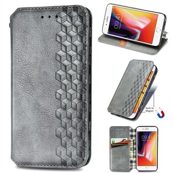 Fashion Auto-absorbed Rhombus Texture PU Leather Wallet Stand Cover for iPhone 7/8/SE (2nd Generation)