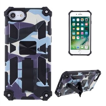 Detachable Camouflage Pattern Protector Kickstand Case Cover for iPhone 7/8 4.7 inch/SE (2nd Generation)