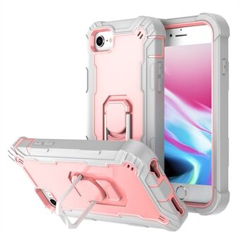 Dual Color Shockproof Hybrid Phone Case with Built-in Kickstand Design for iPhone 7/8/SE (2nd Generation)