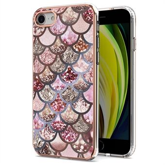 A Series 2.0mm IMD Electroplated Frame TPU Phone Back Case Cover for iPhone 7/8/SE (2nd Generation)