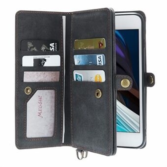 MEGSHI 021 Series Detachable Wallet Magnetic Absorption PU Leather Phone Stand Case Cover for iPhone 6 4.7 inch/7 4.7 inch/8 4.7 inch/SE (2nd Generation)