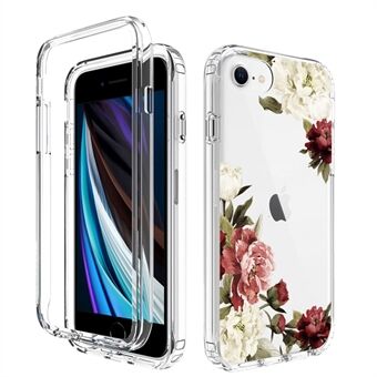 For iPhone SE (2020) / SE (2022) / 7 / 8 4.7 inch Pattern Printing Clear Phone Case Hard PC Soft TPU Shockproof Protection Anti-Scratch Cover