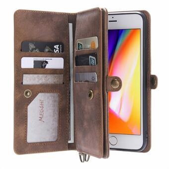 MEGSHI 021 Series Magnetic Absorption PU Leather Phone Stand Case Cover with Detachable Wallet for iPhone 6 Plus/6s Plus/7 Plus/8 Plus 5.5 inch