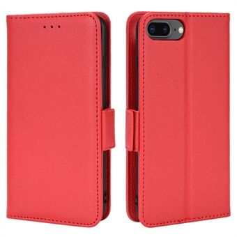 Litchi Texture PU Leather + TPU Case for iPhone 6 Plus/6s Plus/7 Plus/8 Plus 5.5 inch, Wallet Stand Folio Flip Phone Cover