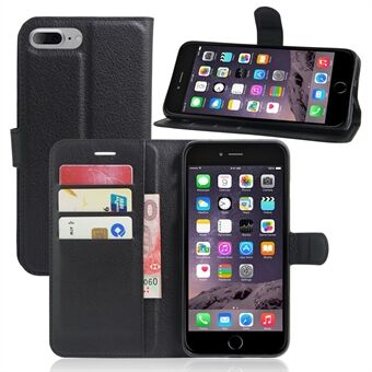 For iPhone 8 Plus / 7 Plus 5.5 inch Litchi Lychee Skin Flip Leather Stand Shell with Folio Flip Wallet