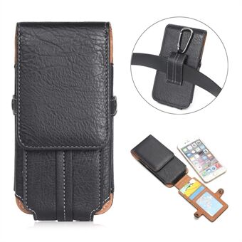 Size 159 x 78 x 10mm Belt Loop Card Slots Vertical Leather Holster Case for iPhone 7 Plus/ 6s Plus Etc