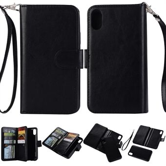 For iPhone XR 6.1 inch Detachable 2-in-1 Leather Wallet Phone Protective Cover