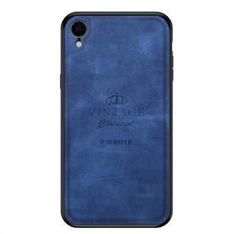 PINWUYO PU Leather Vintage Shockproof Coated Soft TPU + Hard PC Hybrid Case for iPhone XR 6.1 inch