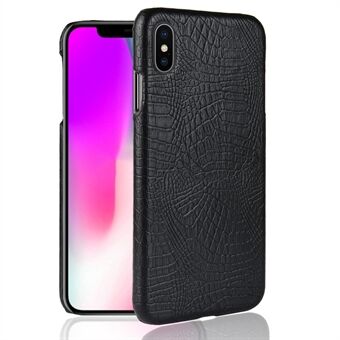 Crocodile Texture Leather Coated PC Back Case for iPhone XS Max 6.5 inch