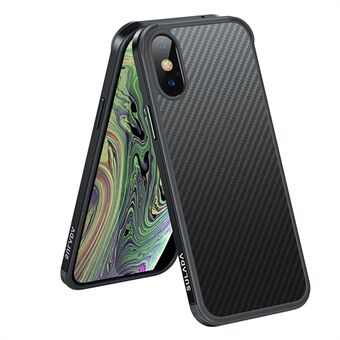 SULADA Carbon Fiber Texture Hybrid Phone Cover Back Case for iPhone XS Max 6.5 inch