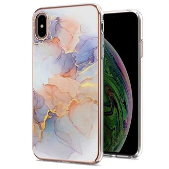 A Series Electroplating IMD Soft TPU Phone Protective Case Cover Shell for iPhone XS Max 6.5 inch