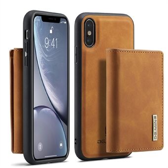 DG.MING M1 Series Magnetic Shockproof Wallet Design Leather Coated Hybrid Case Detachable Cover Shell with Kickstand for iPhone XS Max 6.5 inch