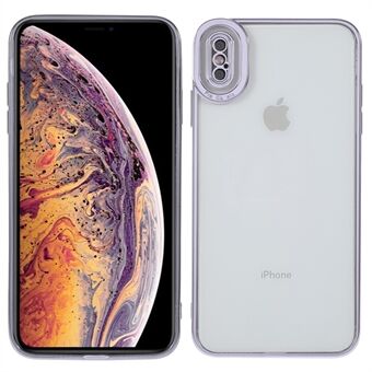 Anti-scratch Precise Cutout Electroplating Transparent TPU Case Phone Cover for iPhone XS Max 6.5 inch