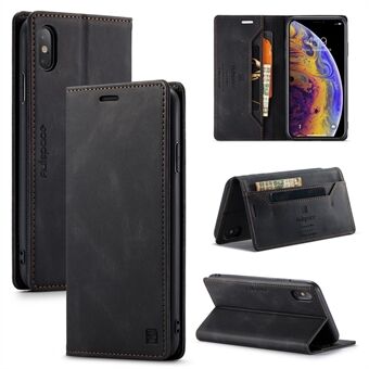 AUTSPACE A01 Series RFID Blocking Retro Matte Wallet Leather Case for iPhone XS Max 6.5 inch