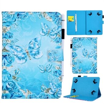 Universal 8-inch Patterned PU Leather Wallet Protective Case for Tablet PC