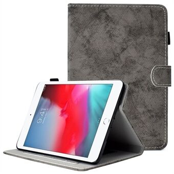 For iPad mini (2019) 7.9 inch / iPad mini 4 / 3 / 2 / 1 Cloth Texture PU Leather Tablet Case Solid Color Magnetic Clasp Stand Card Holder Cover