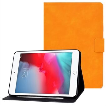 For iPad mini (2019) 7.9 inch / iPad mini 4 / 3 / 2 / 1 Cowhide Texture PU Leather Tablet Stand Case Card Holder Anti-scratch Cover