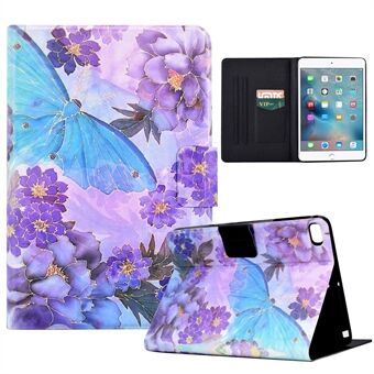 For iPad mini (2019) 7.9 inch / mini 4 / 3 / 2 / iPad mini Tablet Leather Case Pattern Printing Card Holder Stand Cover