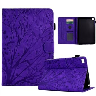 For iPad mini (2019) 7.9 inch / mini 4 / 3 / 2 / 1 Tablet Cover PU Leather Stand Card Holder Imprinted Tree Tablet Case