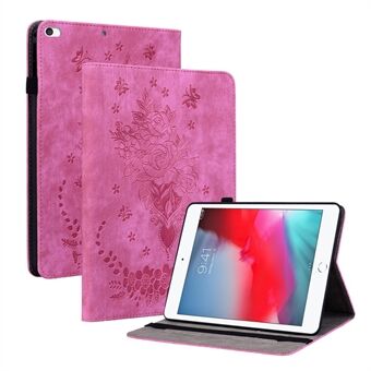 For iPad Mini / Mini 2 / mini 3 / mini 4 / mini (2019) 7.9 inch PU Leather Card Holder Stand Case Imprinted Tablet Anti-drop Cover